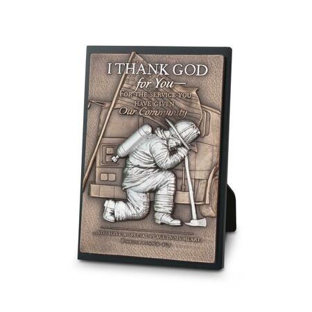 LIGHTHOUSE CHRISTIAN PRODUCTS Small Plaque - Moments of Faith-Fireman - No. 20758 89343